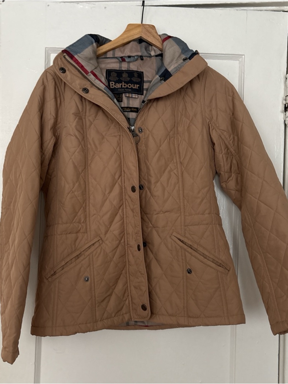 Barbour Quilted Tan Women's Jacket with Hood